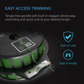 Ac Infinity Green Twist Tie W/ Built-In Cutter, 100 M