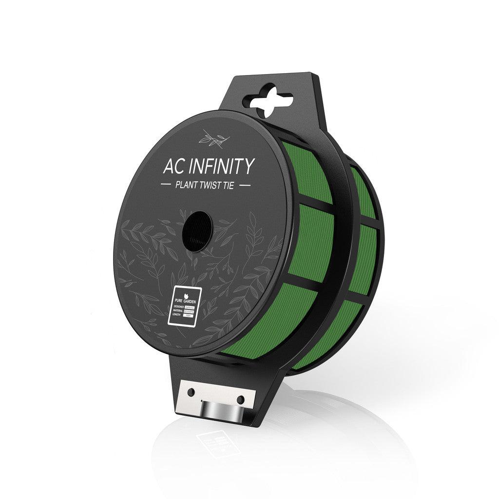 Ac Infinity Green Twist Tie W/ Built-In Cutter, 100 M