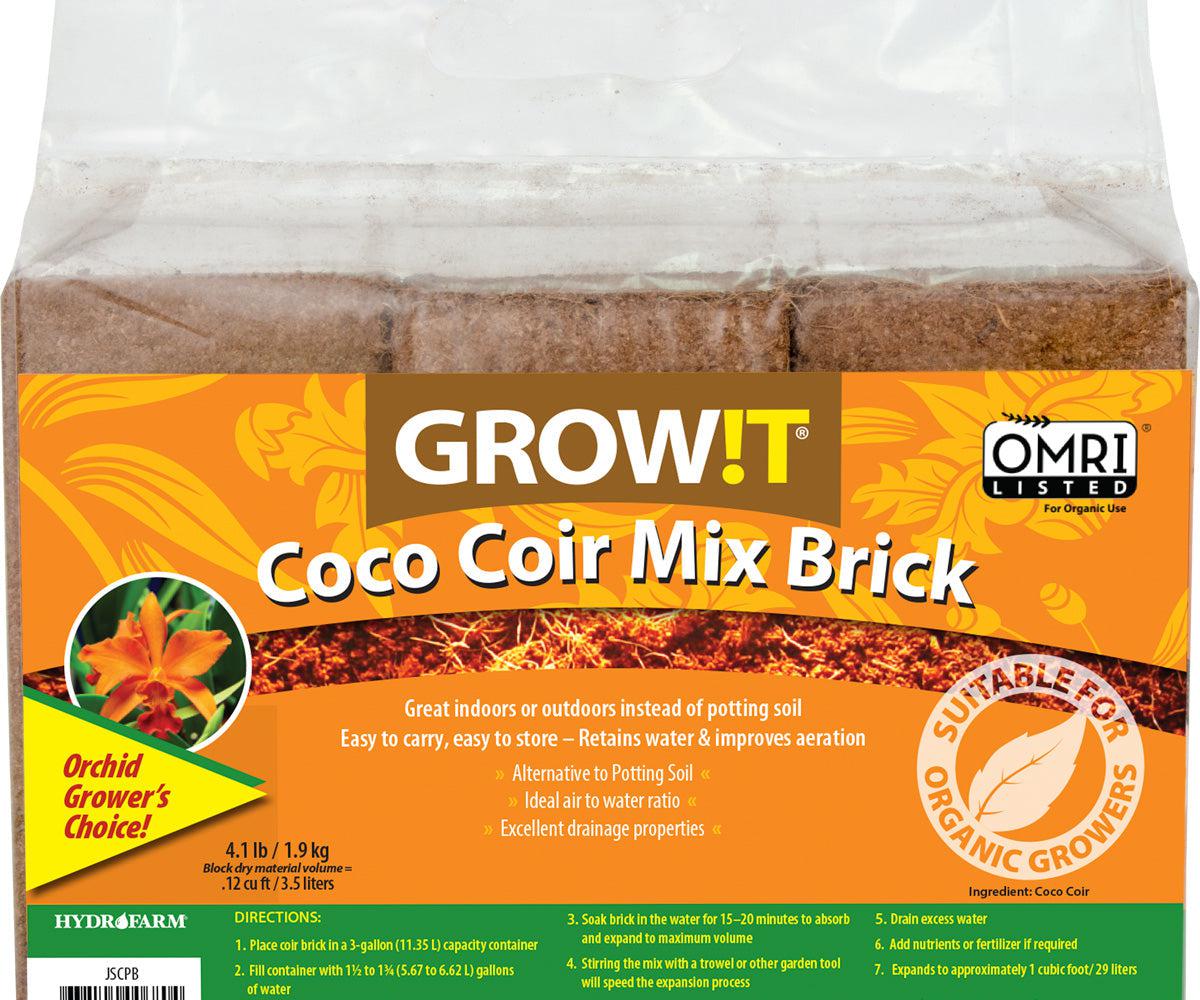Grow!T Coco Coir Mix Brick (3 Pack)