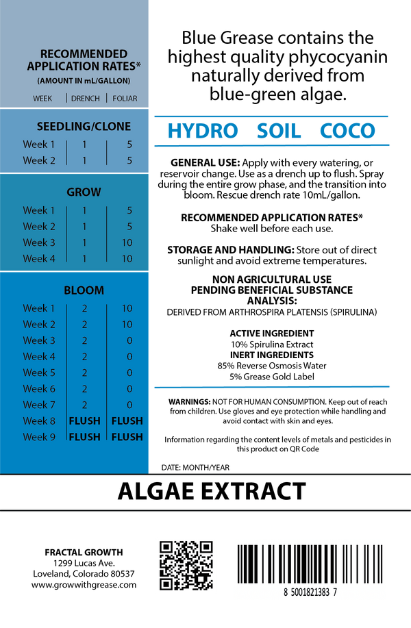 Grease Blue Algae Extract 250 Ml