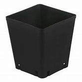 Gro Pro Black Plastic Square Pot 5" X 5" X 5.25"