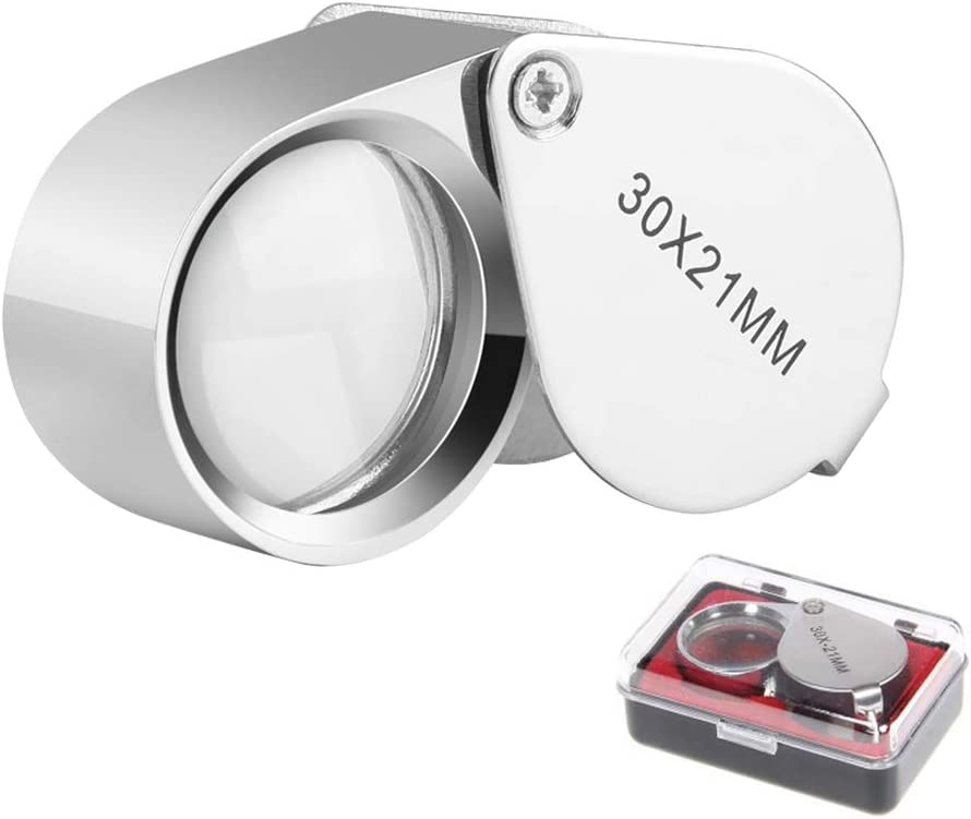 Kingmas Pocket Loupe 30 X 21mm Magnifying Glass