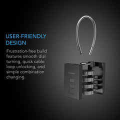 AC Infinity Combination Lock - Flexible Steel Cable Loop (2-pack)