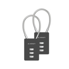 AC Infinity Combination Lock - Flexible Steel Cable Loop (2-pack)