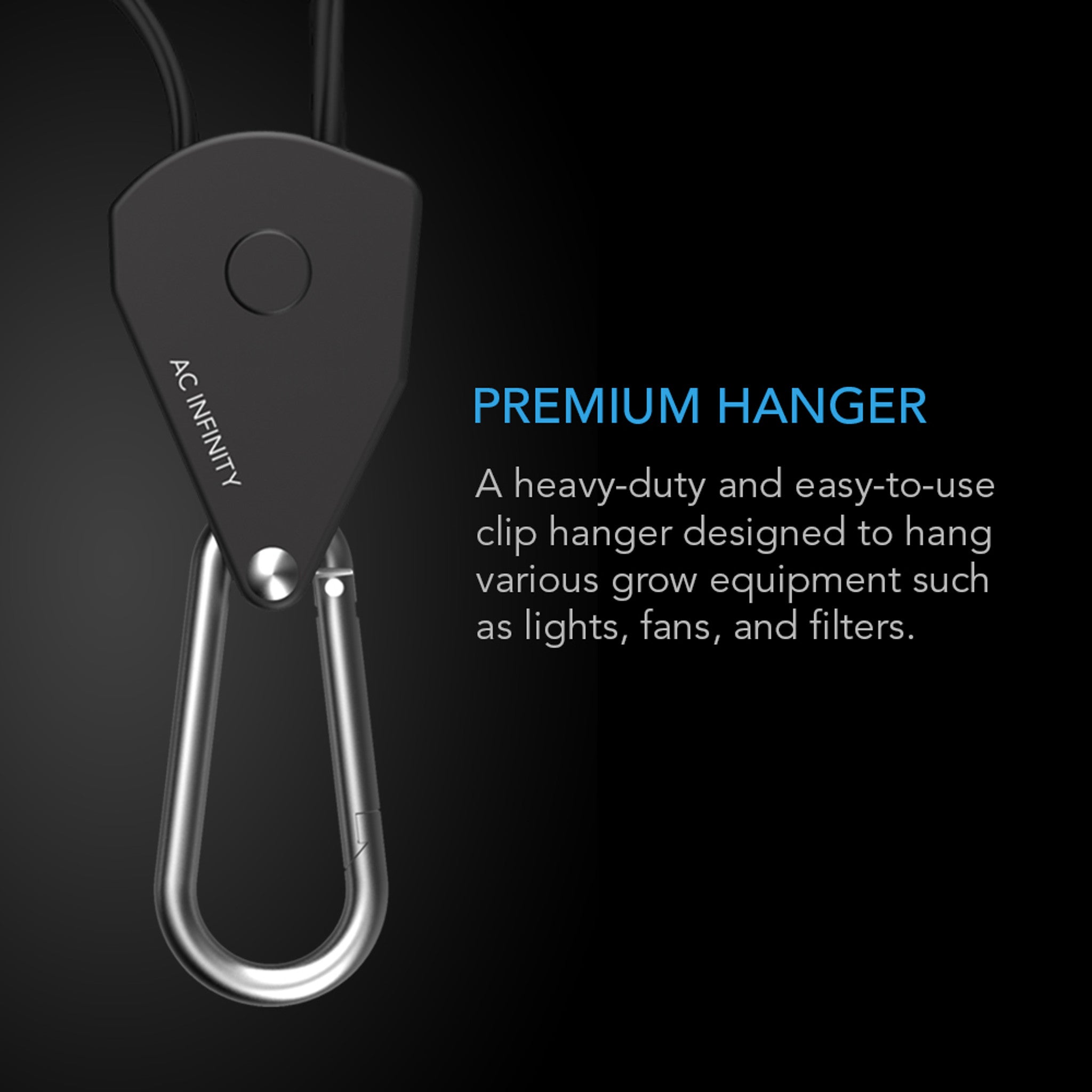 Ac Infinity Heavy-Duty Adjustable Rope Clip Hanger - Six Pairs – Lakes ...