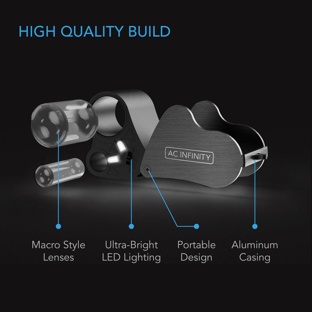 Ac Infinity Jewelers Loupe With Led Light & Dual Lens – Lakes Area Grow Co.