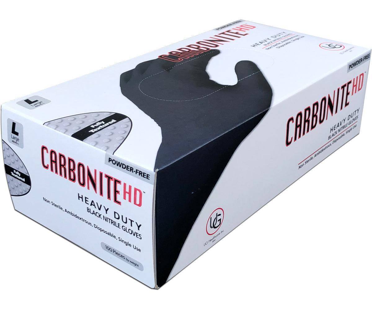 Carbonite HD Black Nitrile Gloves - Box of 100