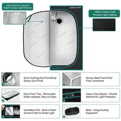 Mars Hydro 2' x 2' x 4.5' Grow Tent (24'' x 24'' x 55'')