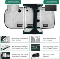 Mars Hydro 3.3' x 3.3' Hydroponic Grow Tent (39'' x 39" x 71'')