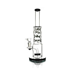 Straight Neck Bubble Water Pipe Black